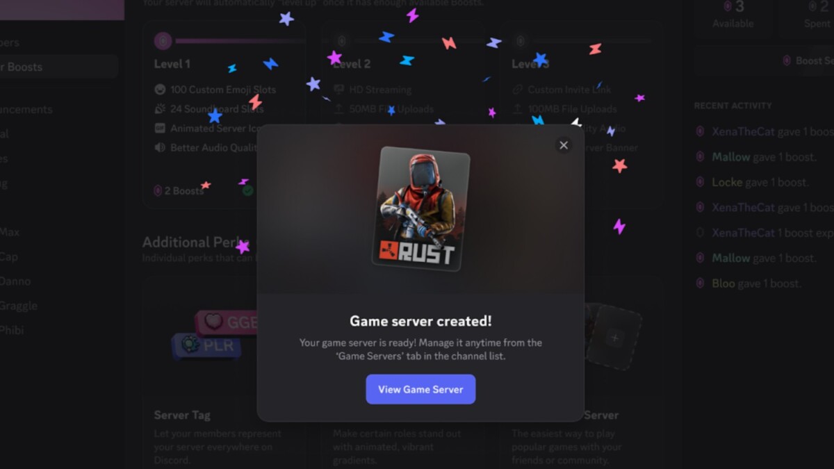 Discord server creation