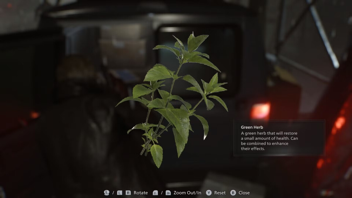 Resident Evil Requiem green herb