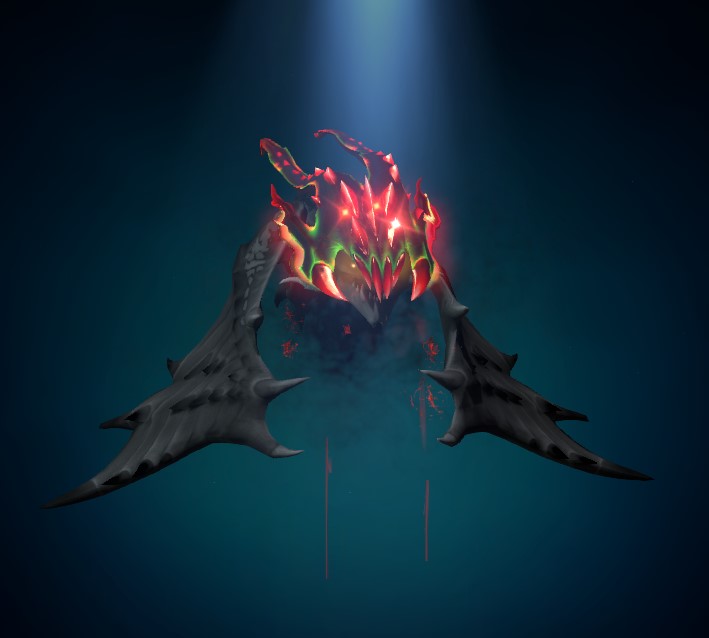 Malefic Drake Hood of the Crimson Witness