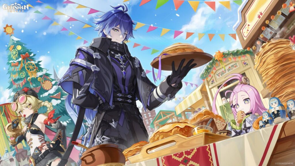 Арт в честь Масленицы в Genshin Impact