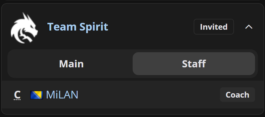 Team Spirit назначила Милана "MiLAN" Козомара тренером состава по Dota 2 
