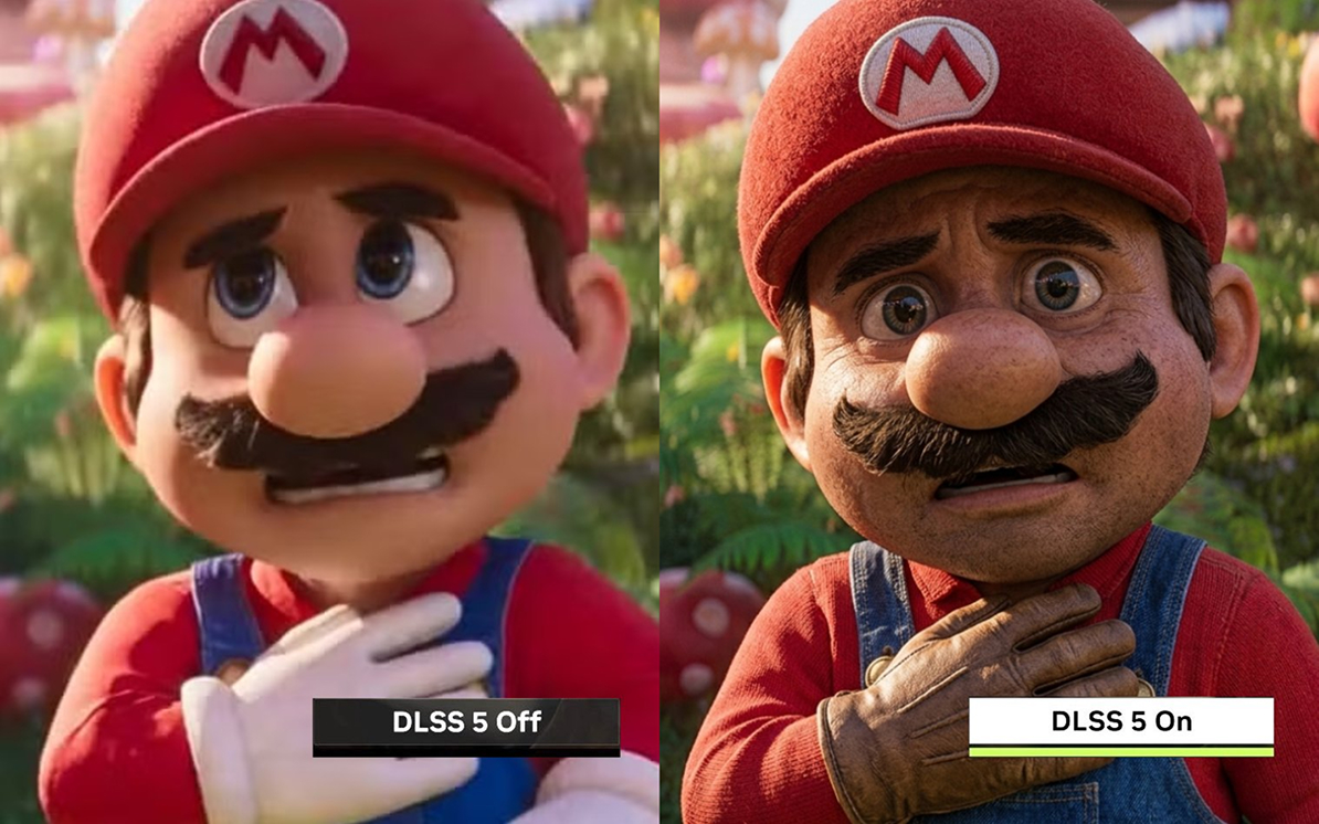 Марио DLSS 5 мем