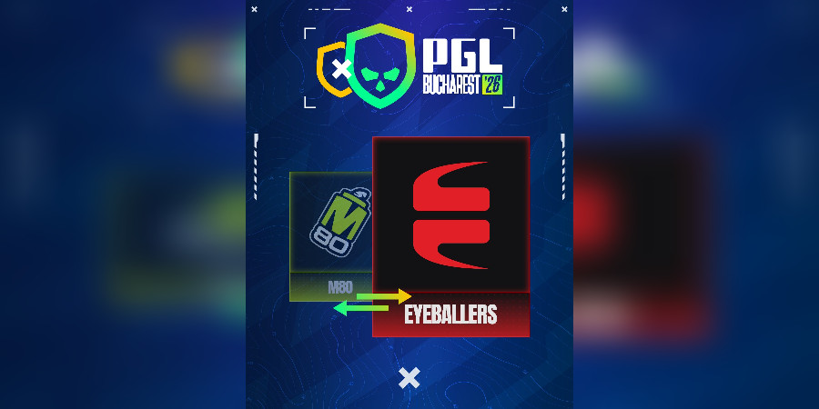 Новость о замене M80 на EYEBALLERS на PGL Bucharest 2026