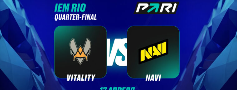Клиент PARI поставил 200 000 рублей на победу Vitality над NAVI в четвертьфинале IEM Rio 2026