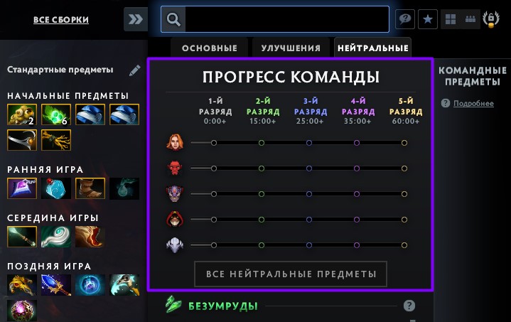 Тайник нейтральных предметов в Dota 2
