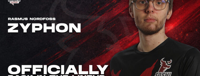 Zyphon вернулся в основной состав Sashi Esport