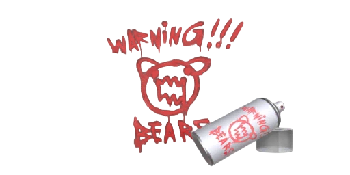 Graffiti Bear Warning