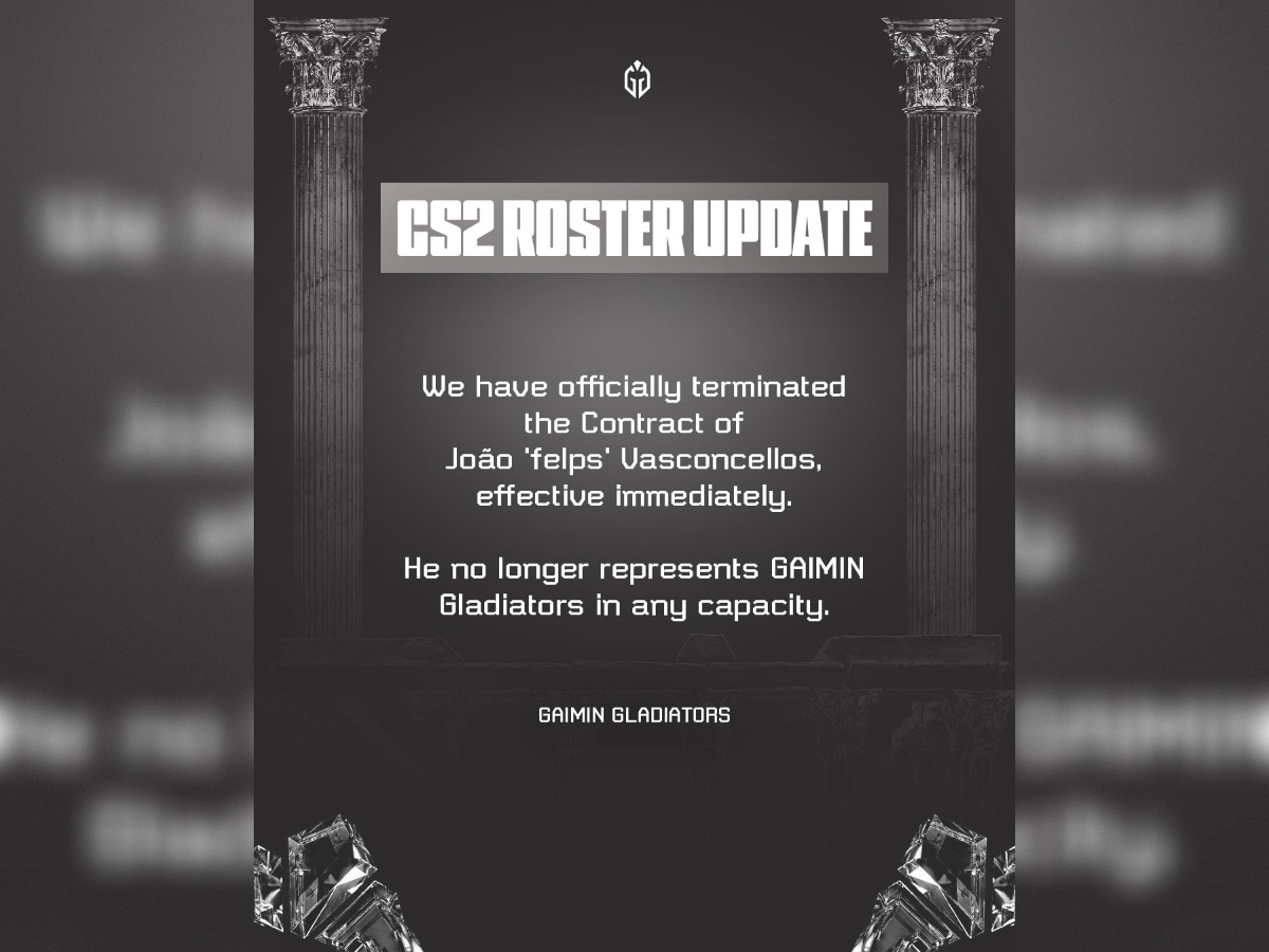 Gaimin Gladiators расторгли контракт с felps