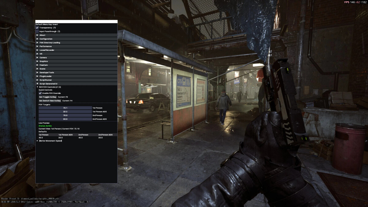 resident evil requiem FOV Controls