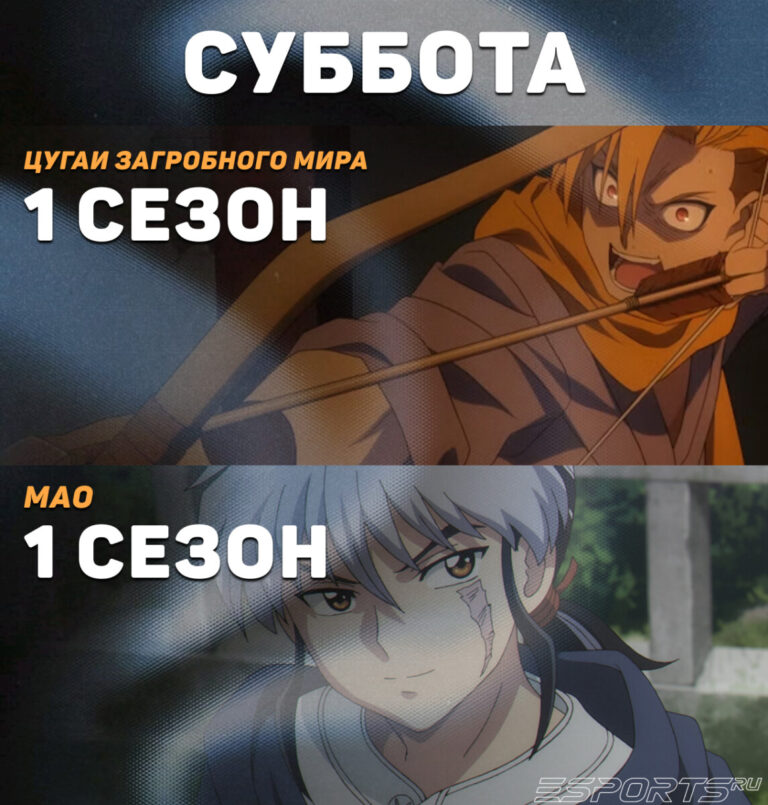 суббота - расписание аниме на май