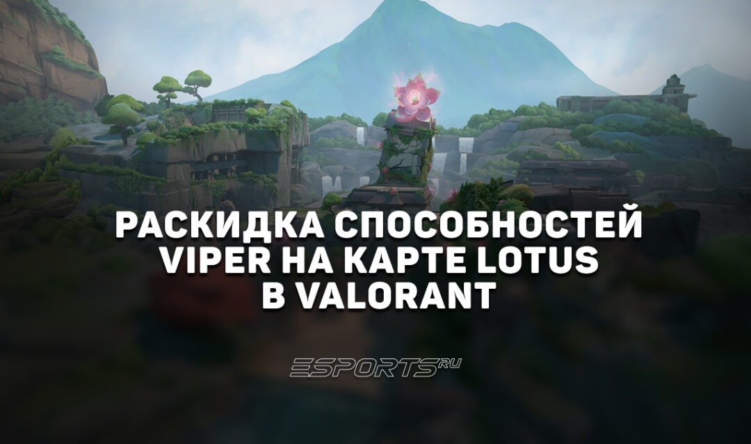Раскидка способностей Viper на карте Lotus в VALORANT
