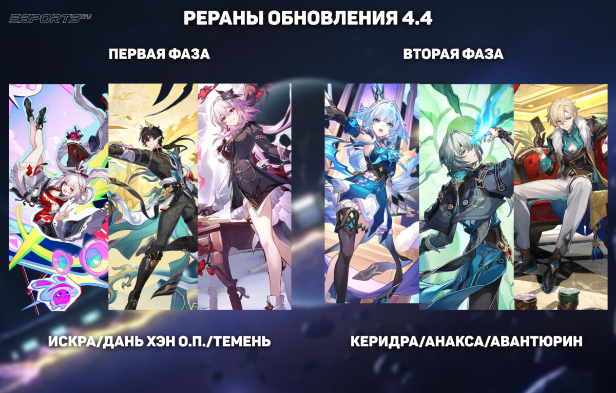 Рераны в обновлении 4.4 в Honkai: Star Rail