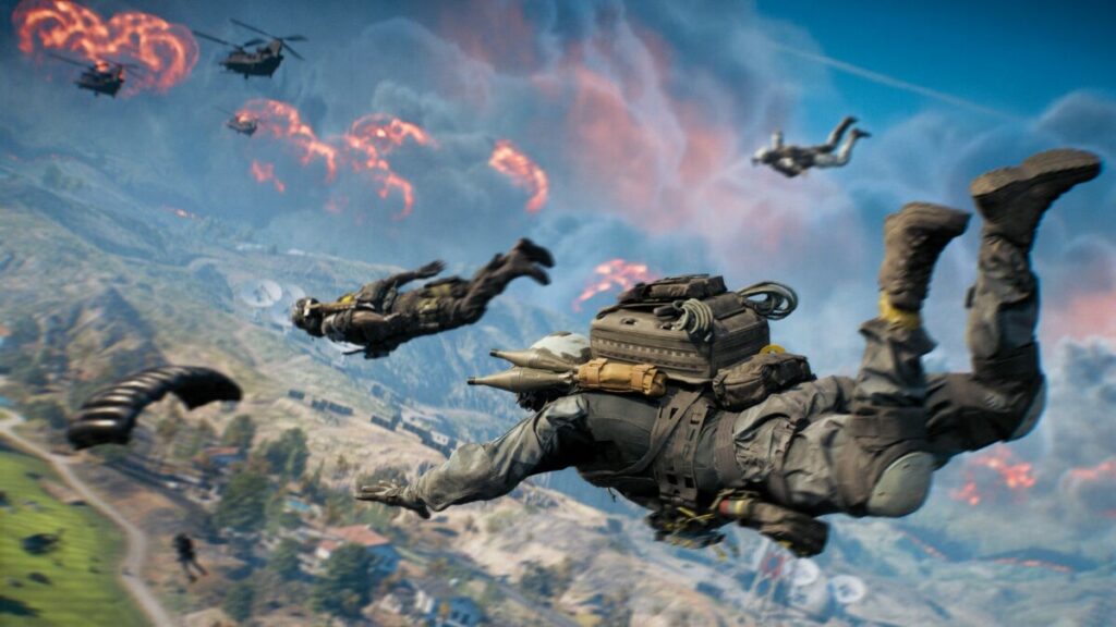 Battlefield 6 REDSEC — десант с парашютами