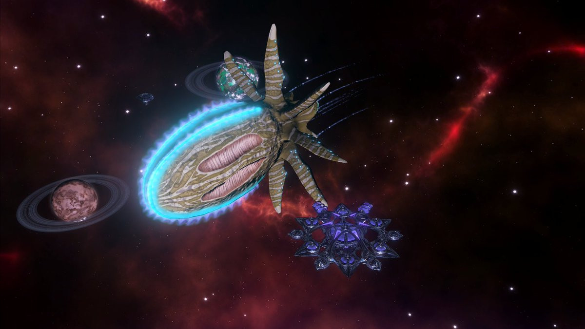 Stellaris — гигантская космическая амёба Пузырёк, дожившая до ста лет