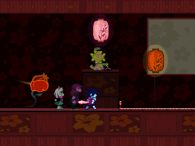 Deltarune pink coin orange bullet pattern