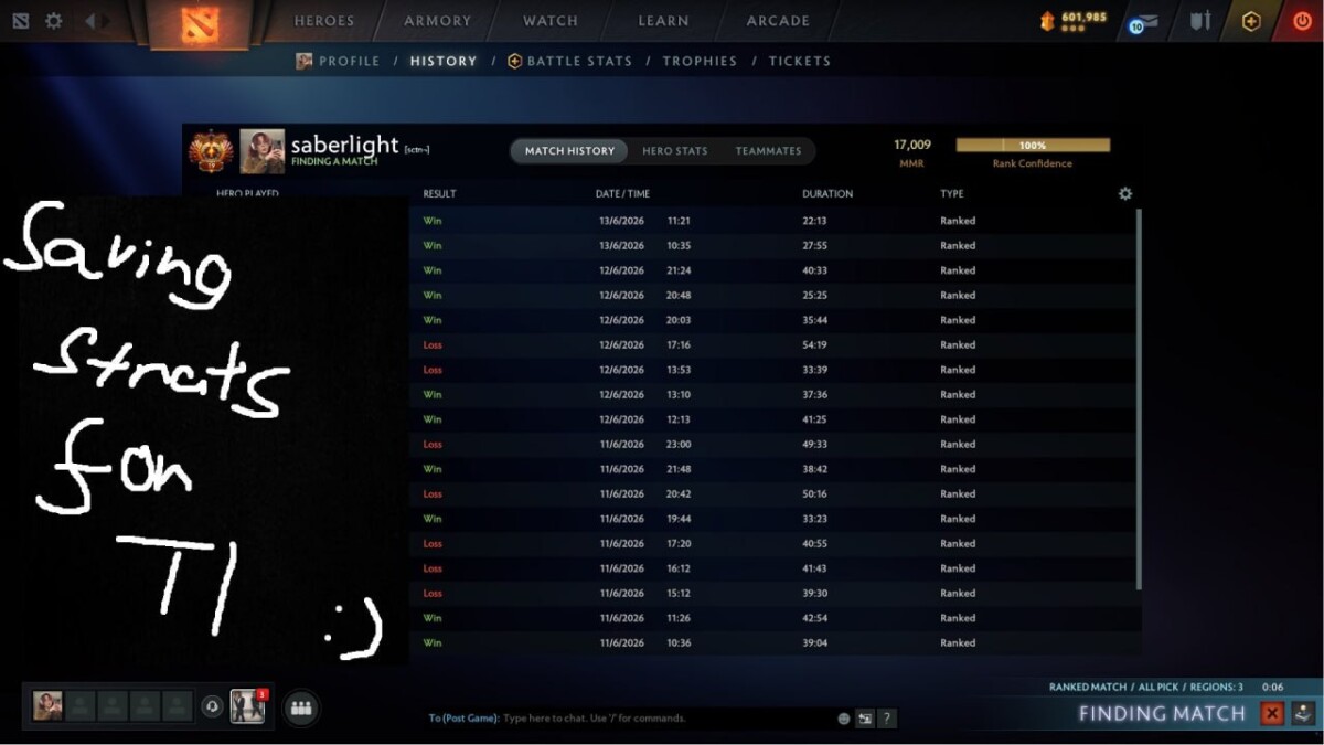 Йонаш "SabeRLight-" Волек апнул 17 000 MMR