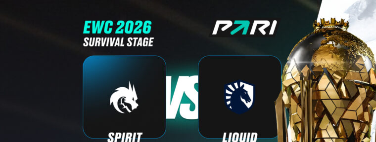 Аналитики PARI: Team Spirit — фавориты в матче с Team Liquid на Esports World Cup 2026