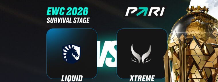 Клиент PARI поставил ₽400 000 на Liquid в матче с Xtreme на Esports World Cup 2026