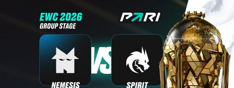PARI: Team Spirit — фавориты в матче с Team Nemesis на Esports World Cup 2026