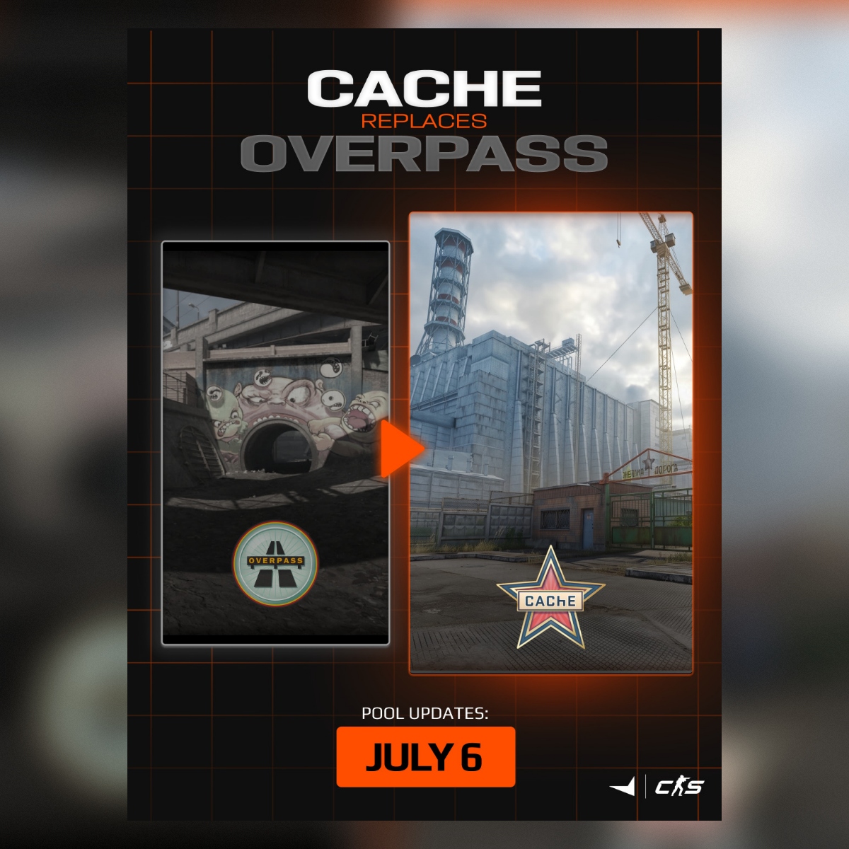 Overpass заменит Cache на FACEIT