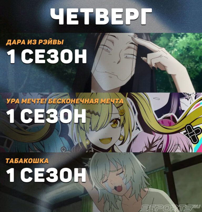 четверг - расписание аниме на июль
