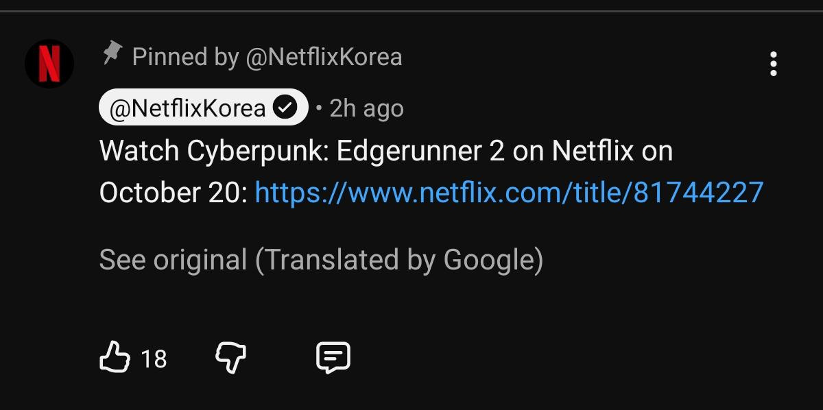 Cyberpunk edgerunners 2 october 20