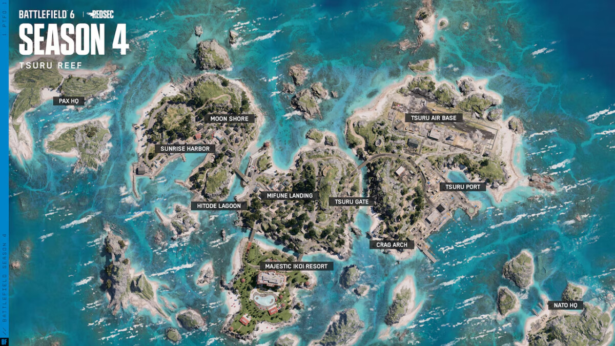 Карта Tsuru Reef в BF6