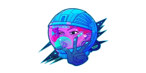 Sticker Bubblegum Space Swap