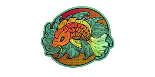 Sticker Koi Color