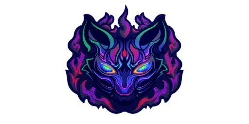 Sticker Shadow Kitsune Color