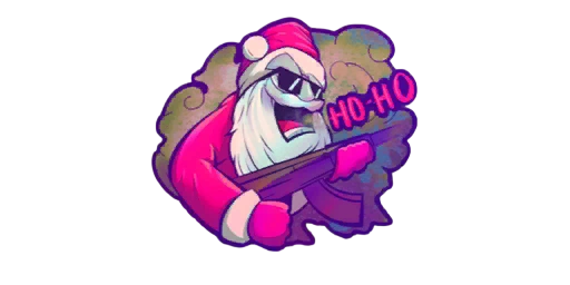 Sticker Mad Santa