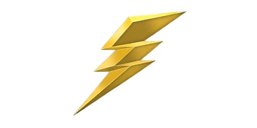 Sticker Thunderbolt Gold