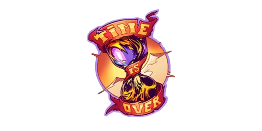 Sticker Time Is Over Color