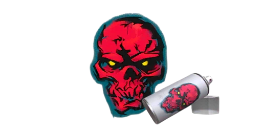 Graffiti Crimson Skull