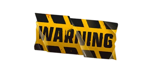 Sticker Warning