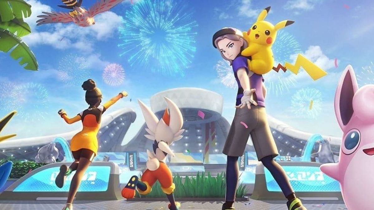 Заглавный экран в Pokémon UNITE