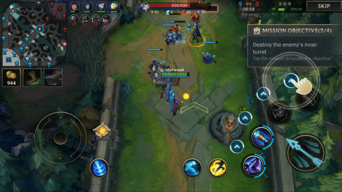 Верхняя линия в League of Legends: Wild Rift