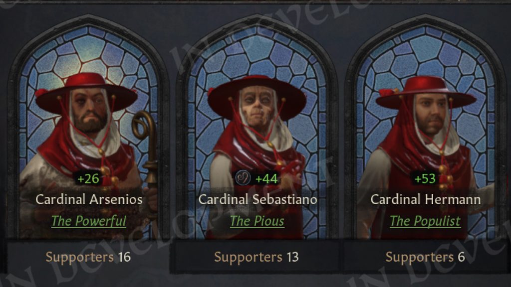 Crusader Kings III: By God Alone - Коллегия кардиналов