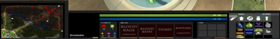 Так выглядели интерфейс героя в ранней Dota 2