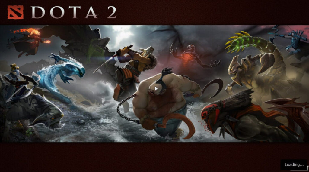 Загрузочный экран одной из ранних сборок Dota 2