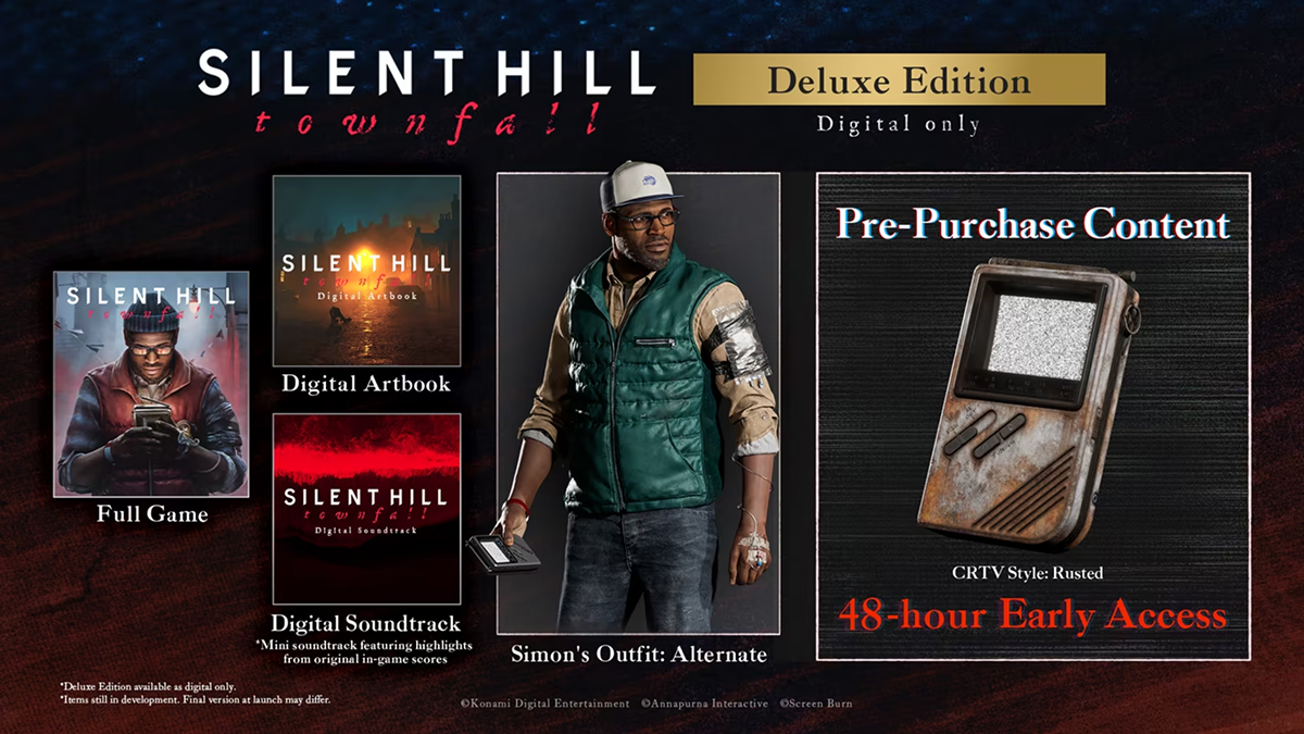 Бонусы делюкс-издания SILENT HILL: Townfall