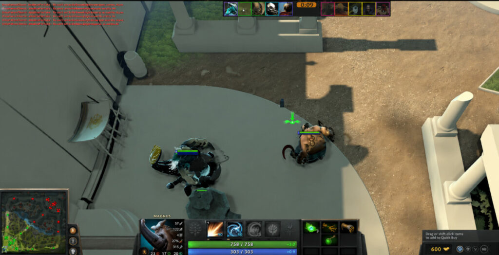 Ранний вариант базы и трона в Dota 2