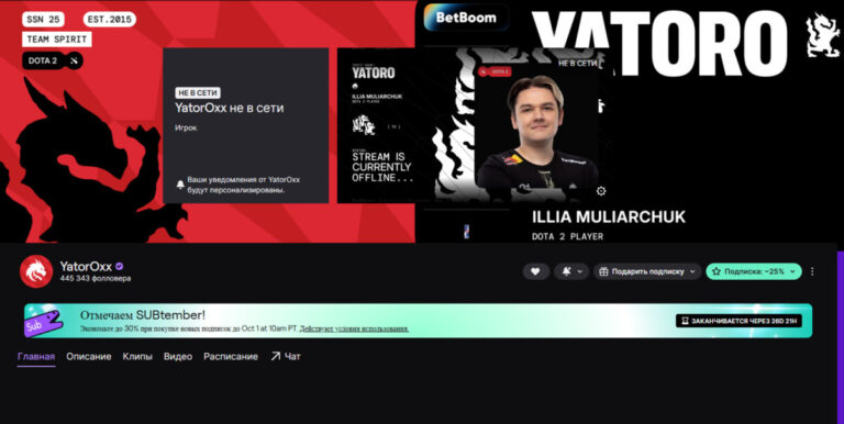 Twitch-канал Yatoro