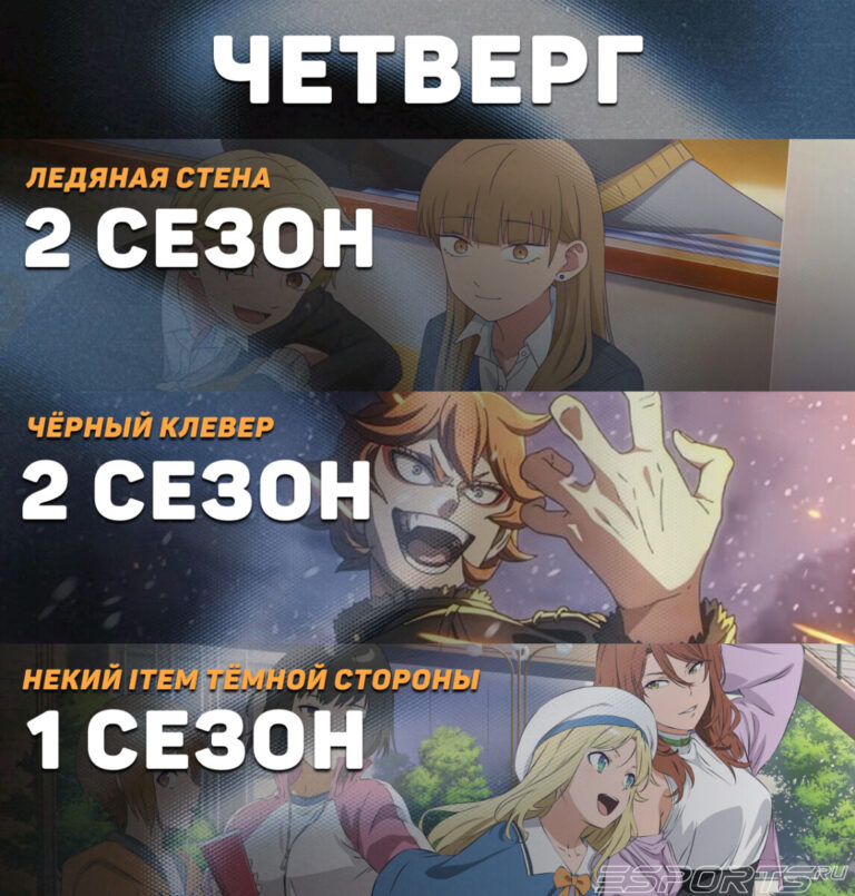 четверг - расписание аниме на октябрь 2026