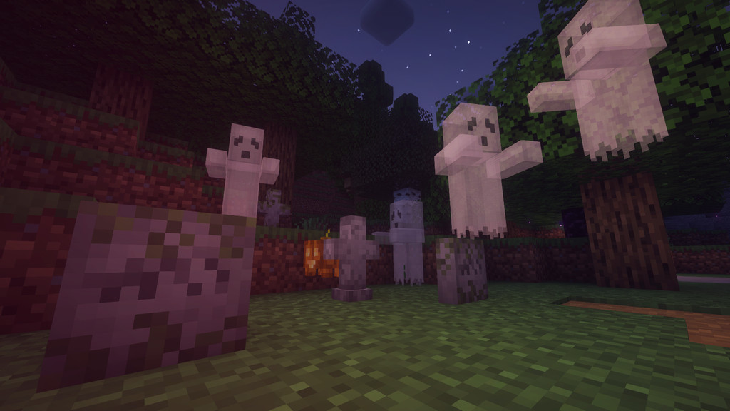 Allhallows Halloween ghosts