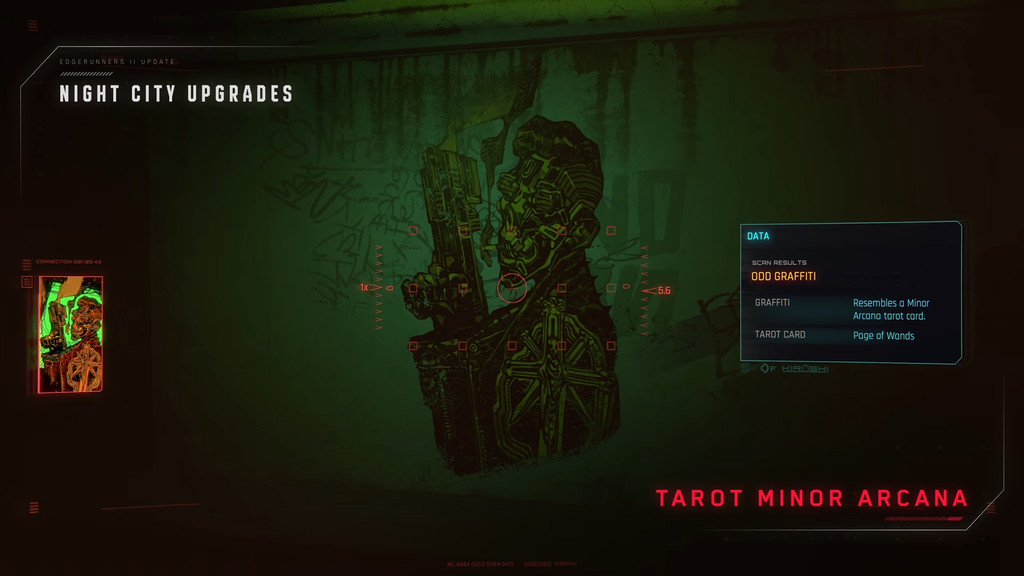 Cyberpunk 2077 патч 2.5 — одна из карт Таро младшего аркана